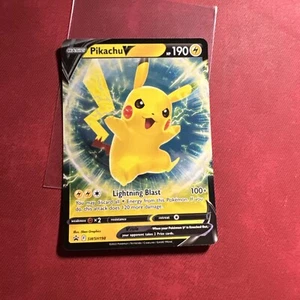 Pikachu V - SWSH198 - Pokemon Promo Sword & Shield Ultra Rare Holo Card NM - Picture 1 of 2