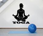 Vinyl Wall Decal Gym Yoga Room Meditation Girl Lotus Pose Zen Stickers (g5822)