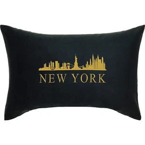 Skyline New York Kissen 40x60cm, Stadt, USA, Freiheitsstatue, Geschenk,Stickerei - Bild 1 von 7