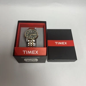 Timex Easy Reader Uhr Herren 36mm graues Zifferblatt Tag Datum Stretchband (für Teile⚠️) - Bild 1 von 8