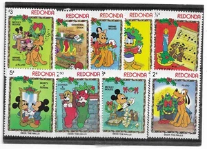 lot de Timbres REDONDA sur Disney Donald Duck Mickey Mouse Pluto - Photo 1/1