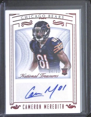 2015 Panini National Treasures Ruby Autograph #187 Cameron Meredith No 4 of 81 - Image 1 of 2
