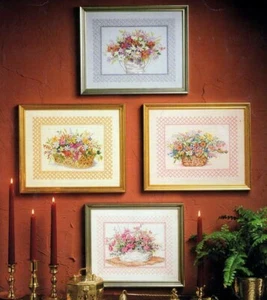 From Dawna's Garden Florals Dawna Barton Dimensions Cross Stitch Leaflet #96880 - Picture 1 of 3