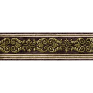Architectural Floral Scroll Leaf Moulding Wallpaper Border Wall Decor, 5.1" Wide - Picture 1 of 5