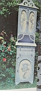 CHARLES JOHNSON VICTORIAN MORNING GLORY BIRDHOUSE CABINET PAINTING PATTERN  - Imagen 1 de 5