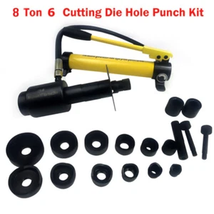 Hydraulisch Blechlocher Lochstanze Locheisen Puncher Hydraulikpumpe Set 8T - Bild 1 von 5