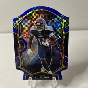 2020 A.J. Brown Select Blue Checker Prizm Die Cut #43 Titans/Eagles - Picture 1 of 2