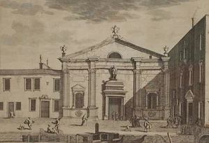 LUCA CARLEVARIJS. SANTA MARIA FORMOSA CHURCH. ENGRAVING ON PAPER. ITALY. XVIIITH - Picture 1 of 1