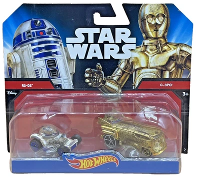 Hot Wheels Star Wars R2‑D2 & C‑3PO Character Cars 2‑Pack – 2014 Diecast Sealed - Image 1 of 4
