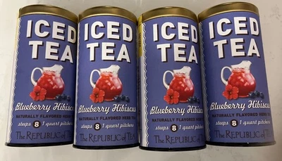 4 quilates The Republic of Tea té helado arándano hibisco sin cafeína BB 1/27 B204 Foto 1 de 4