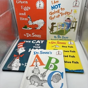 Lot of 5 Dr Seuss Books Green Eggs & Ham ABC The Cat In The Hat & 2 More - Bild 1 von 12