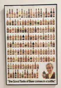1976 The Good Taste of Beer Comes in a Bottle Gerahmtes Poster mit Chris Schenkel - Bild 1 von 9