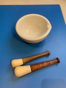 Rosenthal Mörser und Stößel Marmor Vintage mit zwei Stößeln 181/125 Porzellan - Bild 1 von 5