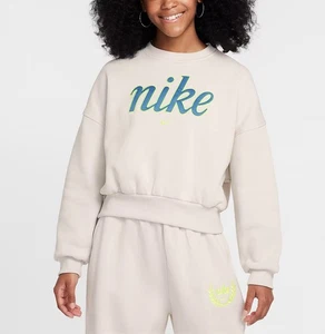 NWT Girls' Nike Sportswear Club Fleece Boxy Crew-Neck Sweatshirt L MSRP $50 - Picture 1 of 3