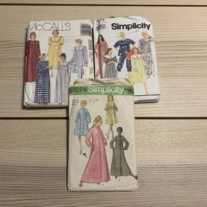 Vintage Lot Of 3 Nightgown Loungewear Sewing Patterns 9074 7574 5099 CUT - Picture 1 of 11