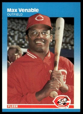 1987 Fleer #216 Max Venable [GOATCARDS] - Image 1 of 2
