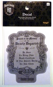 Disney's Haunted Mansion Dearly Departed Removable 5" Decal - Picture 1 of 1