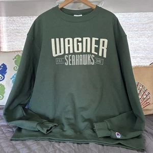 WAGNER COLLEGE SEAHAWKS SWEATSHIRT Size XL Mens Raised Applique Letters Champion - Picture 1 of 3