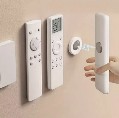 Soporte de control remoto de montaje en pared organizador de soporte de almacenamiento magnético - blanco Foto 1 de 4