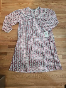Camicia da notte Lanz Of Salzburg 100% cotone flanella cardinali cuori floreali taglia L - Foto 1 di 8