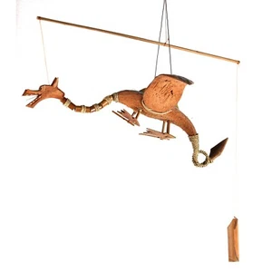 Drache Kokonuss Windspiel Als BalkonDeko ,Garten Wetterfest Für draußen geeignet - Bild 1 von 3