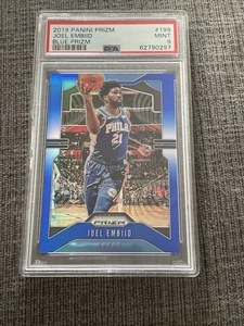 Joel Embiid 2019 Panini Prizm Blue Prizm Parallel #043/199 PSA 9 Mint #199 - Picture 1 of 5