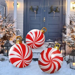 Christmas Inflatable Ball Ornaments Holiday Yard Decorations Ball beautifully - Picture 1 of 5