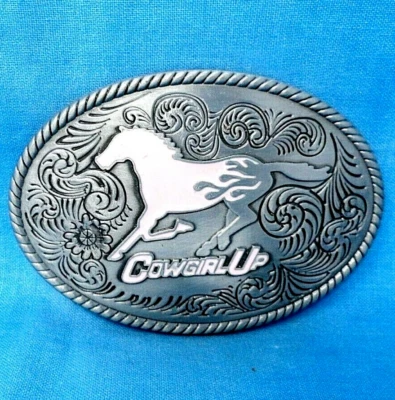 Cinturón Vaquera Hebilla Rosa Llamas Correr Mustang Rodeo De Colección Hebilla Rage. BMW440 Foto 1 de 4