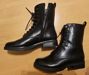 Boots Schnürstiefel Graceland Deichmann 39 schwarz Glitzer - Bild 1 von 6