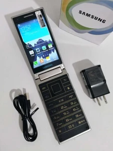 99%N EW Samsung G-9098 Dual SIM Unlcoked 3G Android-powered flip phone - Picture 1 of 16