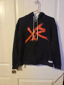 Young & Reckless Pullover Sweatshirt Hoodie Full Zip Men’s Size Medium Black/Red - Picture 1 of 6