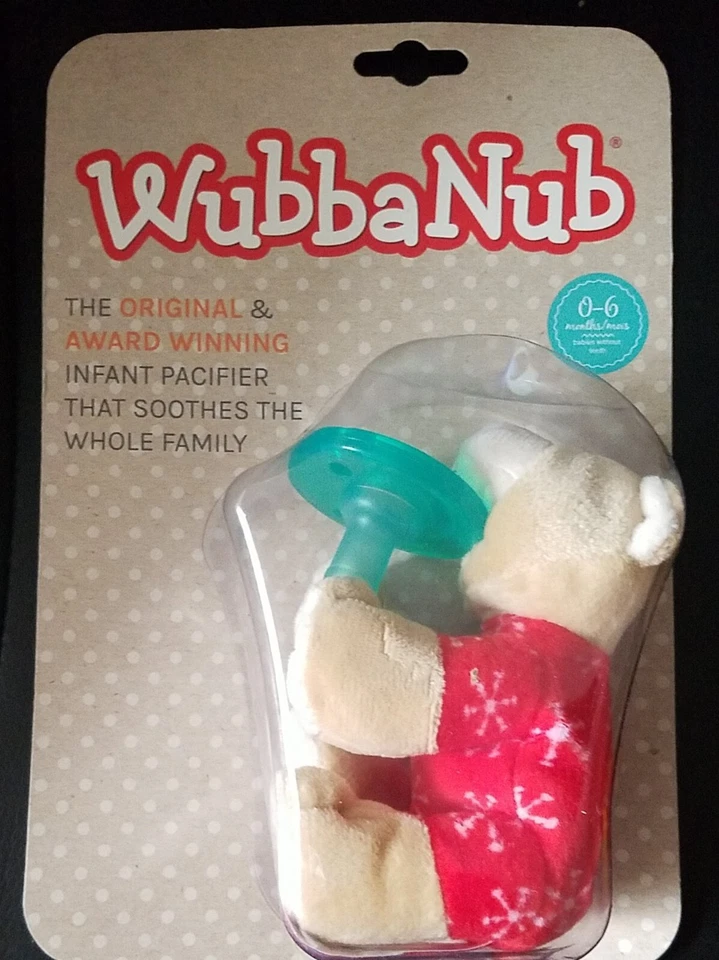 Chupete WubbaNub Rojo PJ Bebé Oso Copo de Nieve Navidad Vacaciones Foto 1 de 2