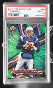 Tom Brady - 2023 Topps Composite 031/175 Green Surge Refractor #60 - PSA 10 - Picture 1 of 3