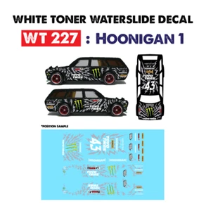 WT227 weiße Toner Wasserrutsche Aufkleber H00NlGAN_1 für kundenspezifische 1:64 heiße Räder - Bild 1 von 6