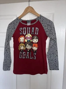 HARRY POTTER Kids Squad Goals Printed Character Long Sleeve T Shirt L 10/12 - Picture 1 of 6
