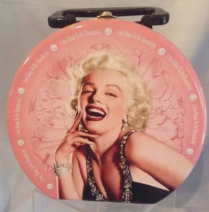 Marilyn Monroe Round Tin Tote 6" I Just Want To Be Wonderful Vandor $14.99 - Picture 1 of 11