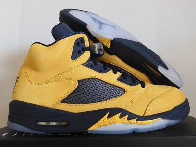 Nike Air Jordan 5 Retro Se Michigan Amarillo-Colegio Azul Marino Talla 15 [CQ9541-704] Foto 1 de 4