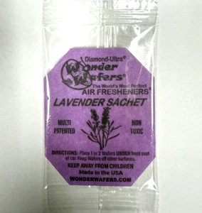 15 @ Wonder Wafers "LAVENDER SACHET" INDIVIDUALLY WRAPPED Air Freshener - Picture 1 of 1