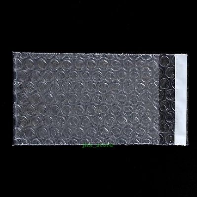 105 PCS Clear Bubble Pouches Self Seal Plastic Bag 3" x 5"_80 x 130+20mm - Image 1 of 4