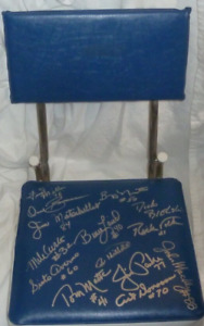 BALTIMORE COLTS 1960'S SIGNED STADIUM SEAT- SIGNED BY 14 PLAYERS