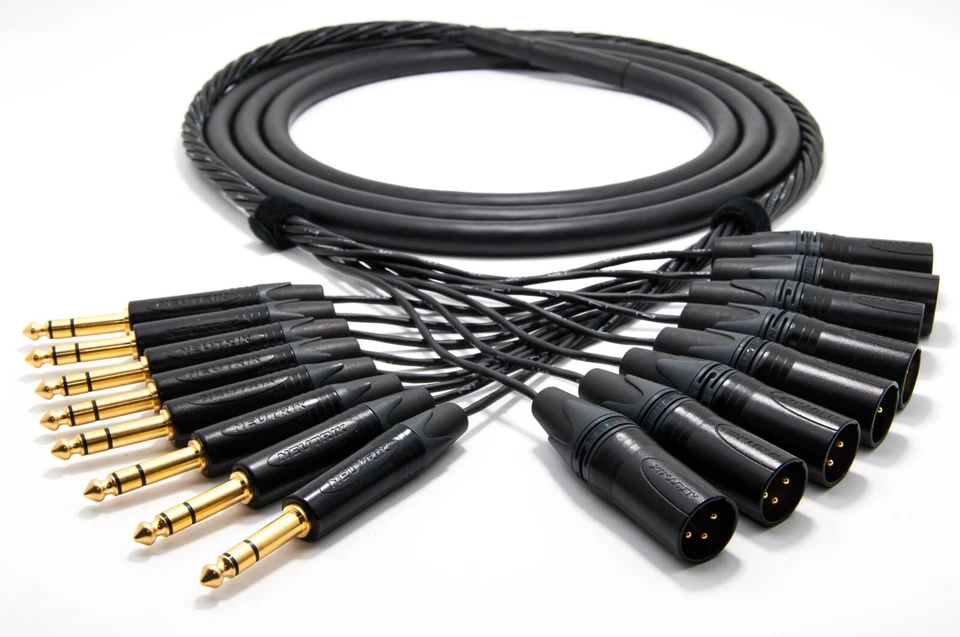Canare MR202-8AT 8 Channel Balanced Studio Snake Cable, XLR Male to TRS Male. - Image 1 of 1