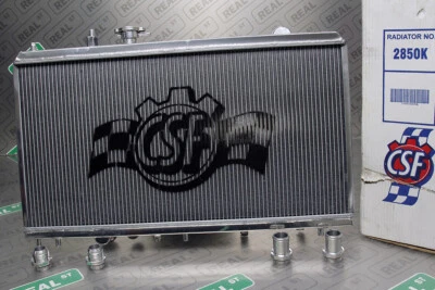 CSF Polished K-Swap Full Size Radiator V3 Civic EG EK 92-00 Integra DC 94-01 - Image 1 of 4
