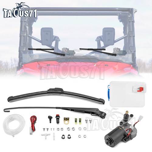 UTV 12V Electric Windshield Wiper Motor Kit For Polaris RZR PRO XP Kawasaki Mule