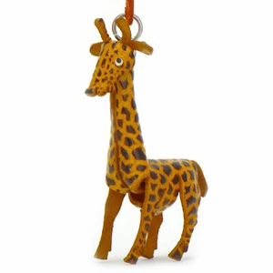 Llavero Cuero Jirafa Animal Figura - Mujeres Niños Niñas - Imagen 1 de 7