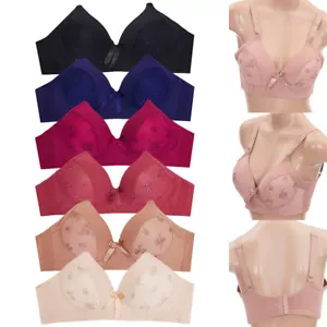 6 Pack SEXY Women Floral Solid Color Full Coverage No Underwire Mama D cup Bras - Picture 1 of 11