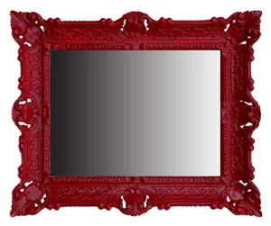 Wall Mirror Retro Antique Baroque Mirror Renaissance 56x46 Red 12 - Picture 1 of 165