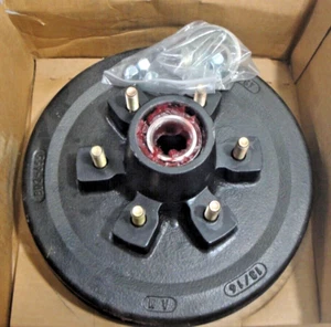 TIE DOWN 12" x 2" Brake Drum & Hub, 6 on 5.5 #81002 Pre Greased - Picture 1 of 3