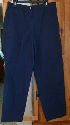 PANTALONES CAQUIS CIERVO BLANCO Azul Marino Algodón 33-35 X 30; 2 delanteros, 1 moneda, 1 bolsillo en la cadera 16 Foto 1 de 2