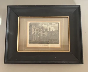 Grabado antiguo enmarcado, Vintner’s Hall, John Britton, C 1810 - Imagen 1 de 3