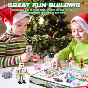 Xmas Surprise Gifts Christmas Minecraft Figure 24 Days Countdown Advent Calendar - Picture 1 of 13
